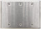 Morris 83330 430 Wall Plate, Blank, 3 Gang, Stainless Steel
