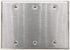Morris 83330 430 Wall Plate, Blank, 3 Gang, Stainless Steel