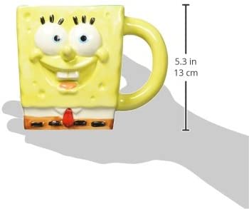 Silver Buffalo Nickelodeon SpongeBob SquarePants 3D Sculpted Ceramic Mug, 20 Ounces
