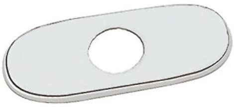 Grohe 07 551 000 6-Inch Euro Escutcheon Plate For Covering Unused Mounting Holes, Starlight Chrome