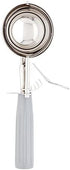 Met Lux 4 Ounce Portion Scoop, 1 Durable Cookie Scoop - #8, With Gray Handle, Stainless Steel Disher, For Portion Control, Scoop Cookie Dough, Cupcake Batter, or Ice Cream - Restaurantware