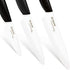 Kyocera 3-Piece Slicing Knife Set Ceramic, 5-inch 4.5-inch and 3-inch, Black Handle with White Blades