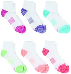 Hanes womens Women's 6-pair Lightweight Breathable Ventilation Ankle Socks