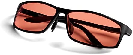 BRADDELL OPTICS FL-41 Rose Tinted Blue Light Glasses for Migraine Light Sensitivity, Eyestrain and Computer Screen Glare