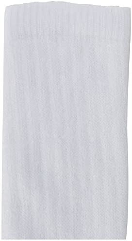 Fruit of the Loom Men's Work Gear Crew Socks with Arch Support | Breathable & Lightweight | 2 Pack Socks,White, Shoe Size 6-12/Sock Size 10-13
