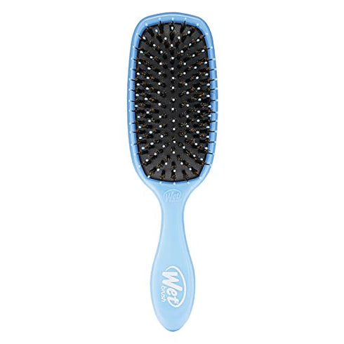 Wet Brush Shine Enhancer Paddle Brush, Sky - Hair Detangler Brush with Ultra Soft Bristles, Infused With Natural Argan Oil, Shiny Detangle & Smooth Hair, Wet or Dry, For All Hair Types