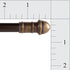 Interior Living 7/16" Diameter Adjustable Petite Café Curtain Rod, 28-48", Bronze