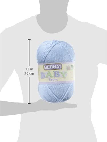 Bernat Baby Big Ball Sport Yarn, 12.3 oz, Gauge 3 Light, 100% Acrylic,Baby Blue