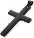 Jstyle Stainless Steel Chain Black Cross Necklace for Men Women, 24 Inch