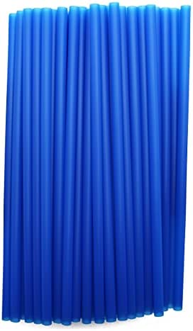 ADMIRING 10 Inch Plastic Drinking Straw 250 Pcs (10 Inch x 0.28 Inch) (Blue)