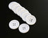 GANSSIA 1 Inch (25mm) White Buttons Flatback Resin Button for Garment Sewing DIY Craft Scrapbooking Pack of 50 Pcs