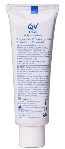 QV Cream Highly concentrated moisturising cream for dry skin 100ml, Fragrance Free, 100 gram