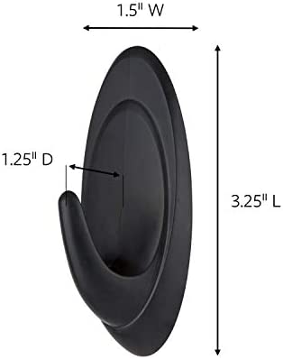 Command 17086S-AW-E Outdoor Terrace, Medium, 2-Hooks (17086S-AWES), 4 Strips, Slate Gray, 2 Count