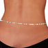 Sethain Rhinestone Body Chain Gold Shiny Crystal Belly Waist Chains Stomach Chain Body Jewelry Accessories for Women and Girls (Silver)