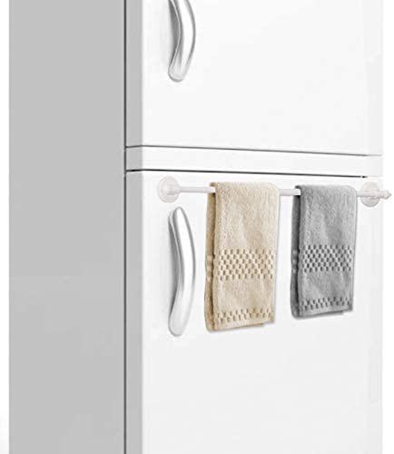 H.VERSAILTEX 2 Pack Magnetic Curtain Rods Multi-Use Adjustable Petite Cafe Sidelight Magnetic Rods Tool Free for Iron and Steel Place (16"-28", White)