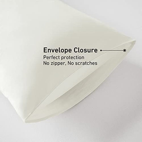 100% Cotton Body Pillow Cover, 800 Thread Count 21x54 Soft Breathable Long Body Pillow Pillowcase, Off-White