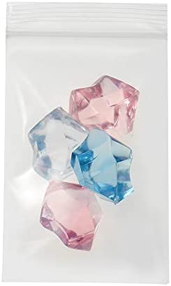 Macoota 100 Pcs 2" x 3" Small Plastic Bags Thick 4 Mil Clear Resealable Zip Seal Lock Poly Bags Heavy Duty Zipper Reclosable Baggies Packing Jewelry Earrings Coin Pills