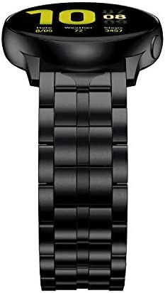 Anrir Compatible for Garmin Vivoactive 3 Band, 20mm Quick Release Stainless Steel Band for Garmin Forerunner 645/245 Music, Garmin Venu, Garmin Vivomove 3 44mm, Vivomove HR/Luxe/Style 42mm-Black