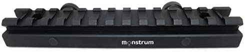 Monstrum Low Profile Picatinny Riser Mount (0.5" H x 5.7" L), for Scopes and Optics
