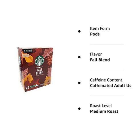 Starbucks Limited Edition Coffee K-Cup Pods, Fall Blend, 22 CT
