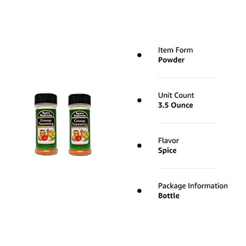 Greens Seasoning for Salads and Vegetables - Spice Supreme, 3.5 oz (2)