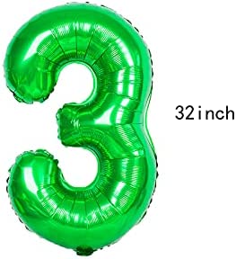 Superhero The Incredible Hulk 3rd Birthday Decorations Green Number 3 Balloons 32 Inch | The The Incredible Hulk Birthday Balloons for Kids Birthday Baby Shower Decorations (The Hulk 3rd Birthday)