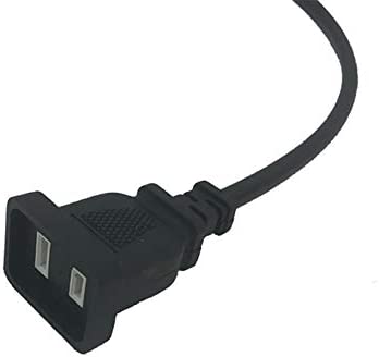 1ft Power Extension Cord 2-Pack, BolAAzuL 2-Prong Short Black Power Extension Cable for NEMA 1-15P to NEMA 1-15R, Male to Female, Non-Polarized for Christmas Lights
