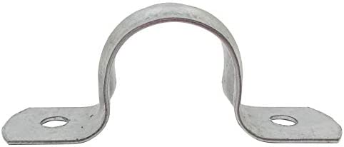 Rigid Pipe Strap Clamp Hanger, 2 Holes, Galvanized or PVC Pipes, IMC Conduit (10, 1/2 Inch)