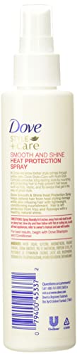 Dove Style + Care Smooth Shine Heat Protection Spray, 6.1 fl oz