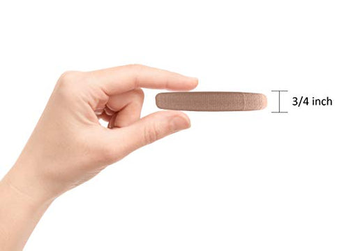 Styla Hair 12 Pack No Crease Hair Tie Blonde Elastic Bands for Thick, Curly, Wavy Hair – Seamless No Slip, No Damage Design Ponytail Holders for Women & Men - Flexible Comfort for All Day Wear Great for High Impact Sports, Workouts & Exercise