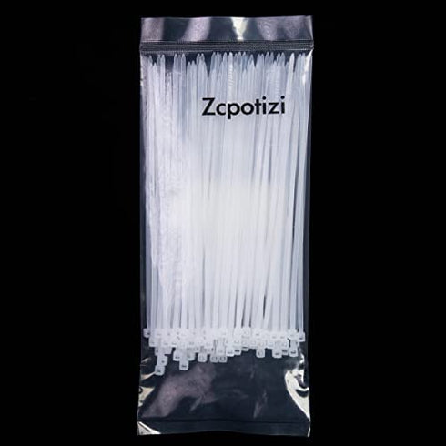 Zcpotizi Clear Zip Ties 6 Inch White Small Nylon Cable Ties Wire Ties Zipties Self-Locking for Fence Plants Wreath Crafts Christmas Gifts for Garden Office Use 100 Pack