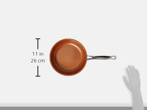 Gotham Steel 9.5? Frying Pan, Nonstick Copper Frying Pans with Durable Ceramic Coating, Nonstick Frying Pans, Nonstick Skillet, Copper Pans Nonstick, Egg Pan, Omelet Pan Cookware 100% PFOA Free