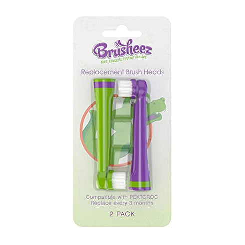 Brusheez® Electronic Toothbrush Replacement Brush Heads 2 Pack (Snappy The Croc)