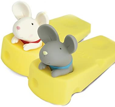 DomeStar Cute Mouse Stopper, Gray Mouse Door Stop Decorative Animal Doorstop Door Wedge
