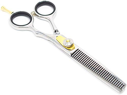 Equinox Professional Razor Edge Series - Barber Hair Thinning/Texturizing Scissors/Shears - 6.5 Inches Overall Length with Fine Adjustment Tension Screw - Stainless Steel