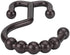 Amazer Shower Curtain Hooks Plastic Double Shower Curtain Rings for Bathroom Shower Curtain Rod - Set of 12, Brown