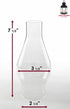 Light of Mine | 2 1/2" X 7 1/2" Oil Lamp Globe Replacement Lamp | Oil Lamp Chimney | Hurricane Lamp Glass Replacement | Clear Smooth Top Chimney