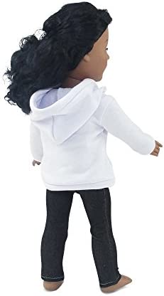 Emily Rose 18 Inch Doll Clothes Accessories Gift Set for Kids Girls | Hooded Sweatshirt Basics 18" Doll Outfit with Black Stretch Jeans | Gift Boxed! | Fits Most 18" Dolls