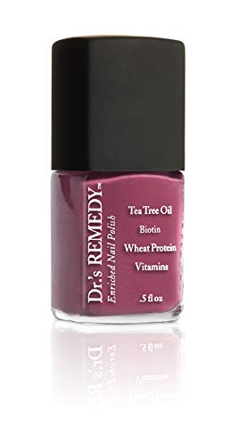 Dr.'s Remedy All Natural Vegan Nail Polish Brilliant Berry Organic 3 Piece Quick Dry Long Lasting - Total Two-in-one Glaze Brave Berry Mindful Mulberry
