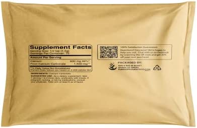 Pure Original Ingredients Calcium Carbonate (4 oz) Dietary Supplement, Food Preservative, Acid Neutralizer
