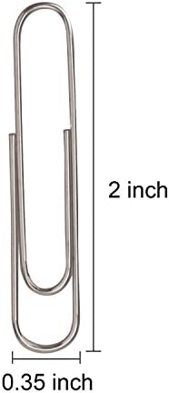 Sunmns 300 Pieces Large Size Paper Clips for Office School and Personal Use, 2 Inch