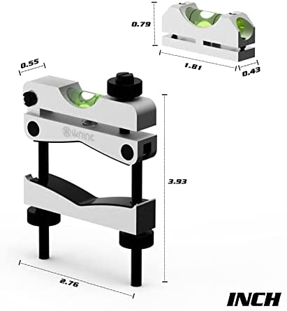 KNINE OUTDOORS Scope Leveling Tool Scope Mounting Level Universal and Professional Tool with Heavy-Duty Designed and Stored in Case for Maintenance, Black Silver Rich Gold