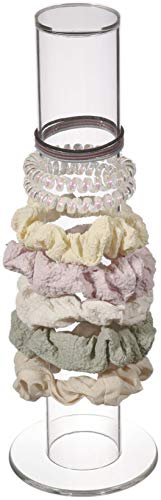 Acrylic Ponytail and Scrunchie Holder Stand,Girls Bracelet Display Rack, Hair Scrunchy Holder, Vertical Bracelets and Scrunchies Holders,12 Inch High By Cq acrylic