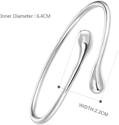 Vitaltyextracts Silver Plated Bracelet Shining Bangle Bracelets (Silver)