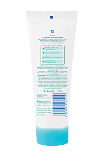 Johnson's Baby Milk and Rice Cream, 100g