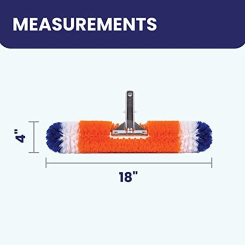 Blue Torrent Brush (18 Inches, Orange/White/Blue)