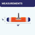Blue Torrent Brush (18 Inches, Orange/White/Blue)