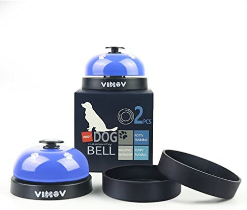 VIMOV Pet Training Bells, Set of 2 Dog Bells for Potty Training and Communication Device Blue…