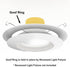 5 Pack Gloss White Goof Trim Ring for 8" Inch Recessed Can Lighting Down Light, Outer Diameter 8.6 Inches, Inner Diameter 6.2 Inches