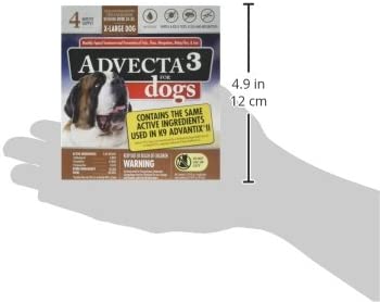 Advecta Ultra Flea And Tick Prevention For Dogs, Dog Flea And Tick Treatment, Waterproof Topical, Fast Acting, X-Large Dogs (Over 55 lbs), 4 Doses